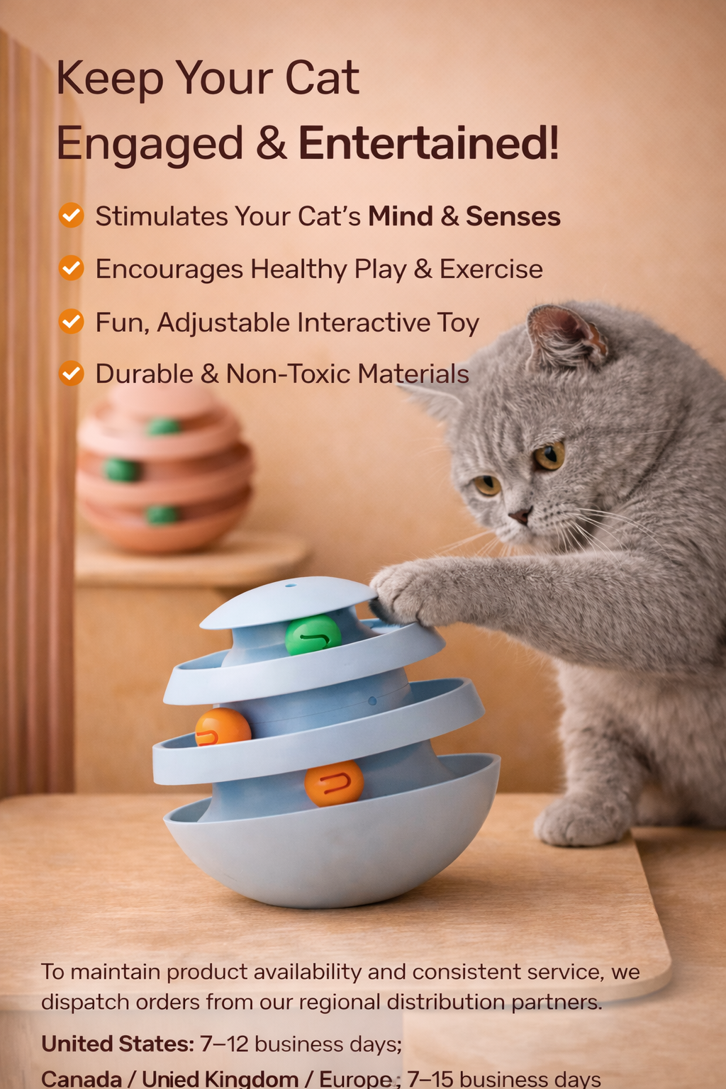 Interactive Cat Puzzle Toy – Fun and Engaging for Cats
