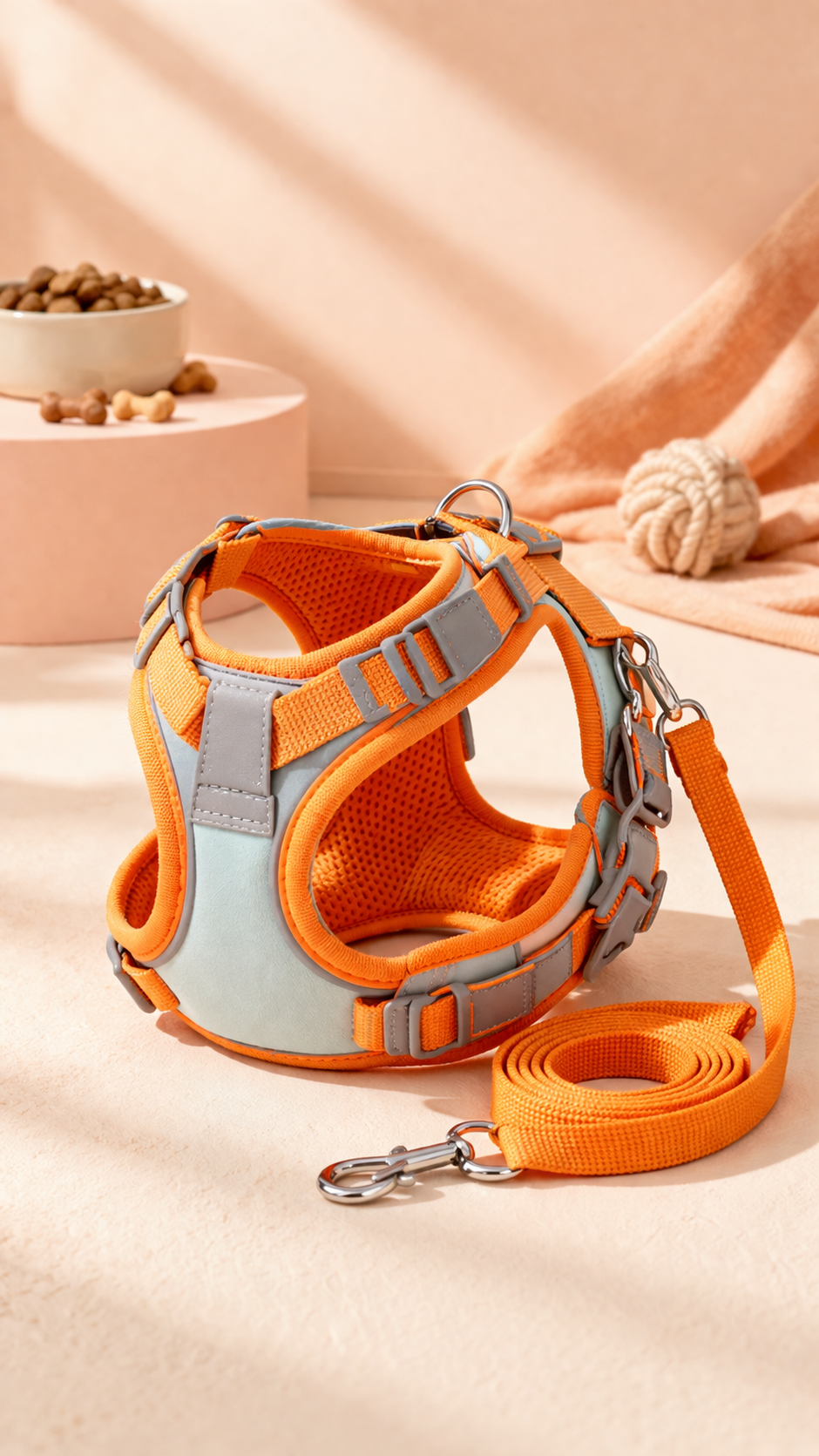 Adjustable Dog Harness with Leash – Comfortable and Safe for Walks