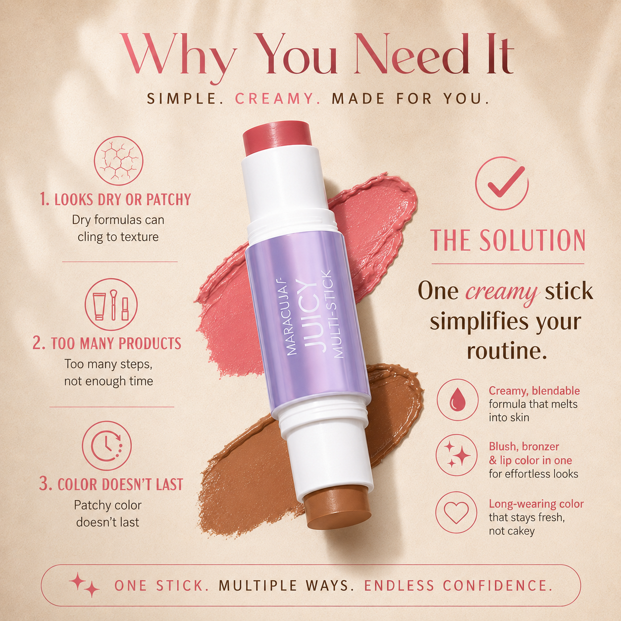 Multifunctional Makeup Stick