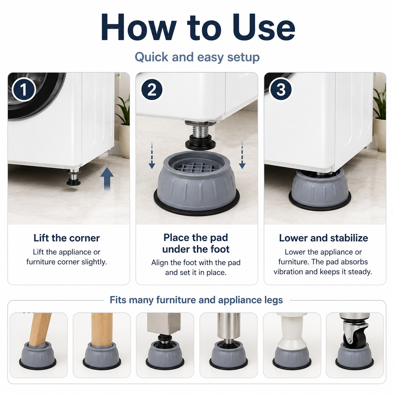 Anti-Slip Rubber Feet Base Pads