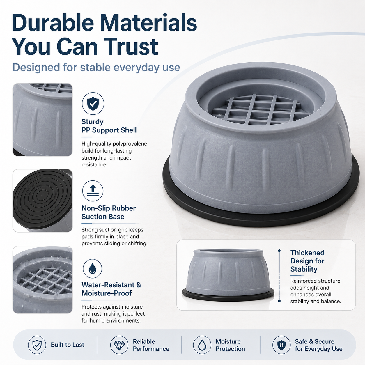 Anti-Slip Rubber Feet Base Pads