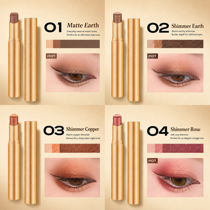 Three-color eyeshadow stick