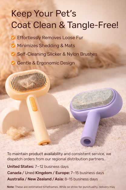 Multi-Function Pet Grooming Brush Set – Soft & Durable for Cats and Dogs