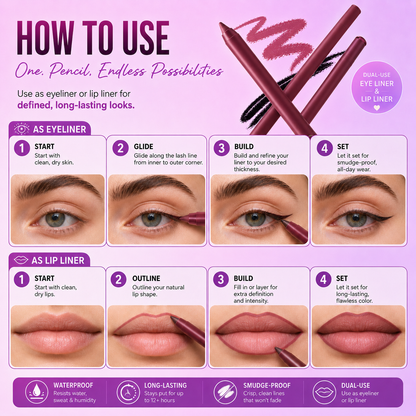 12 Color Eyeliner Pencil