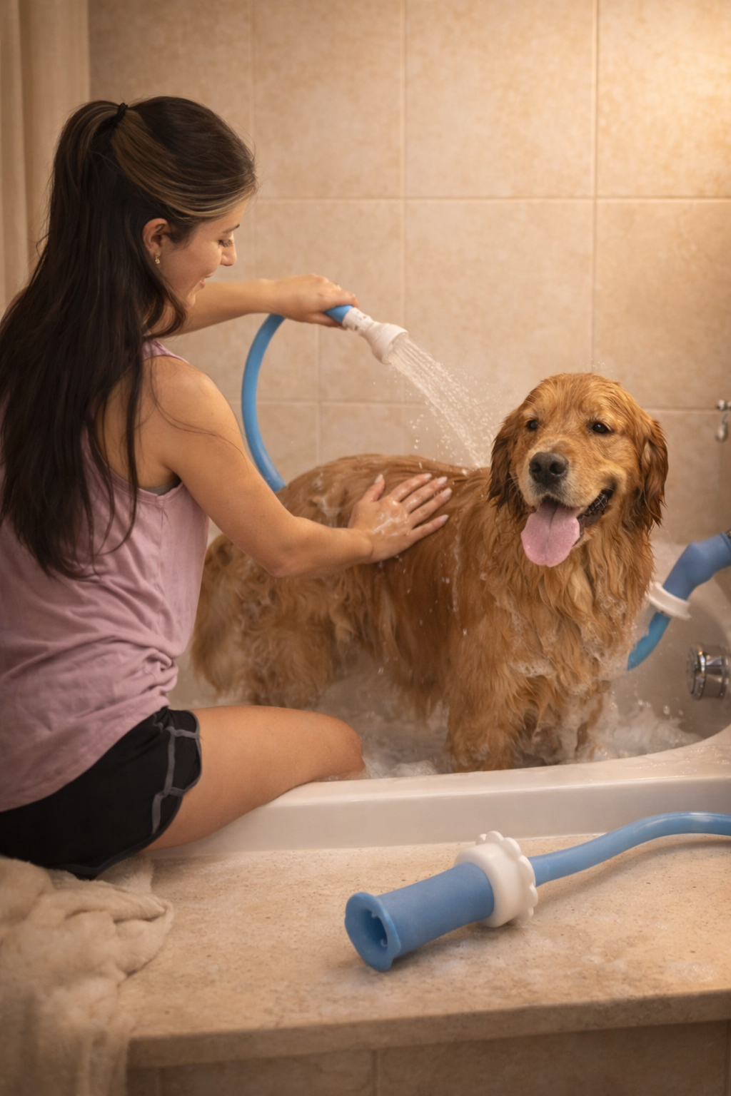 Pet Shower Sprayer Attachment – Perfect for Dog Baths & Grooming