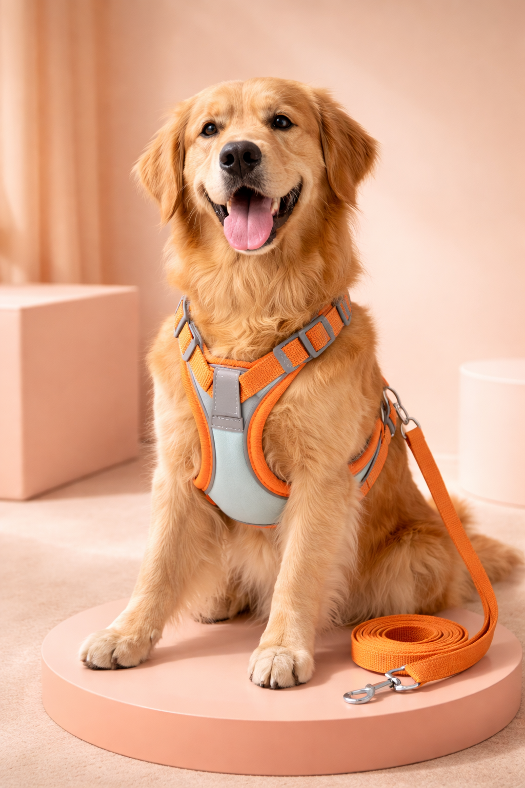 Adjustable Dog Harness with Leash – Comfortable and Safe for Walks