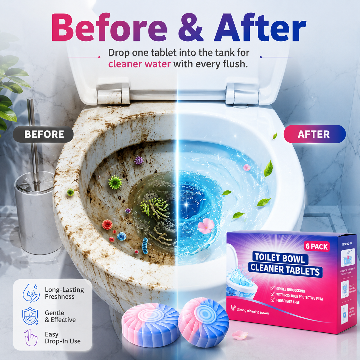 Dual-Color Toilet Bowl Cleaner