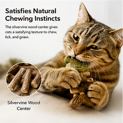 Natural Catnip & Silvervine Chew Toy
