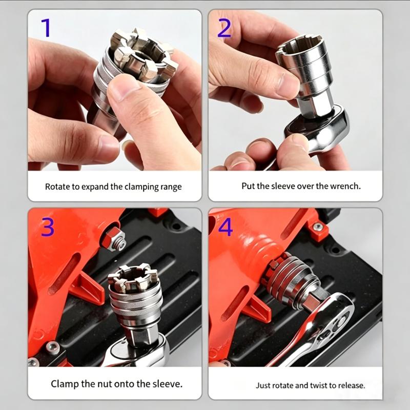 Multi-Function Universal Socket Wrench Tool Set
