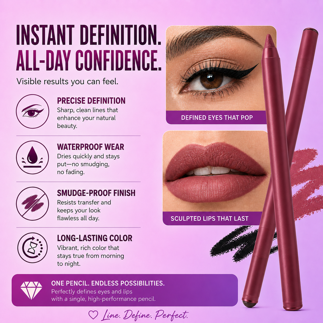 12 Color Eyeliner Pencil