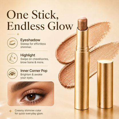 Three-color eyeshadow stick